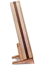 ClimaStand Triangle Humidor with Base - Flamed Maple with Walnut