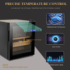 50L Cigar Humidors with 3-IN-1 Cooling, Heating & Humidity Control, 250 Counts Capacity Cigar Humidor Humidifiers with Constant Temperature Controller