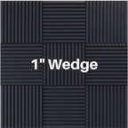 1 Inch Acoustic Foam Wedge Style Panels - 13 Color Options