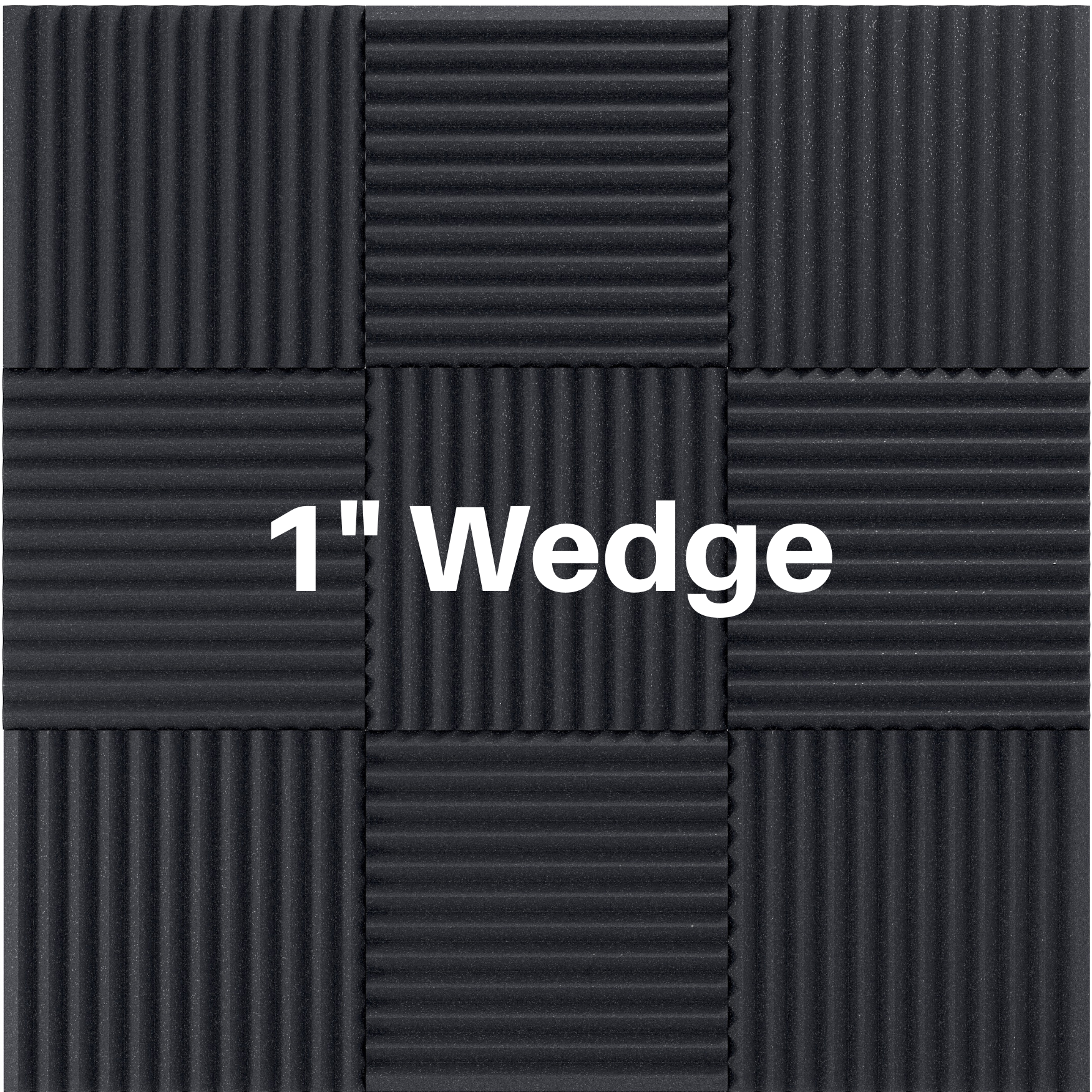 1 Inch Acoustic Foam Wedge Style Panels - 13 Color Options