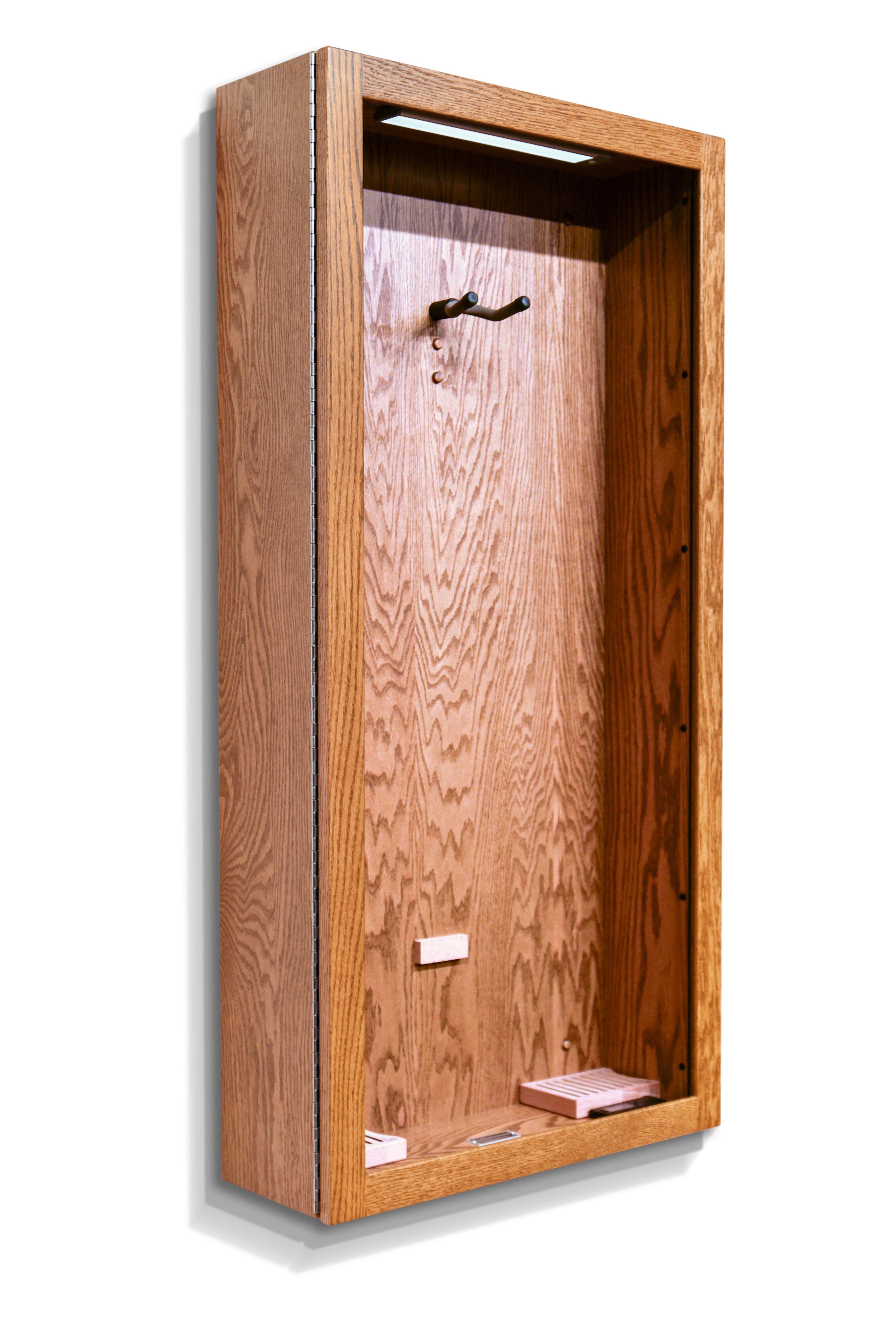 ClimaCase Rectangle Humidor - Red Oak with Golden Walnut Stain