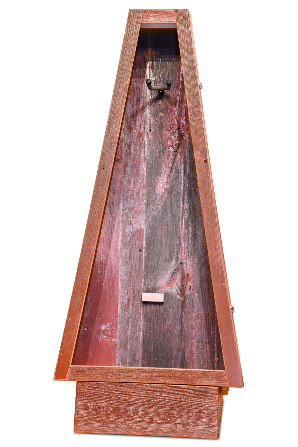 ClimaStand Triangle Humidor with Base - Reclaimed Barnwood (Red)