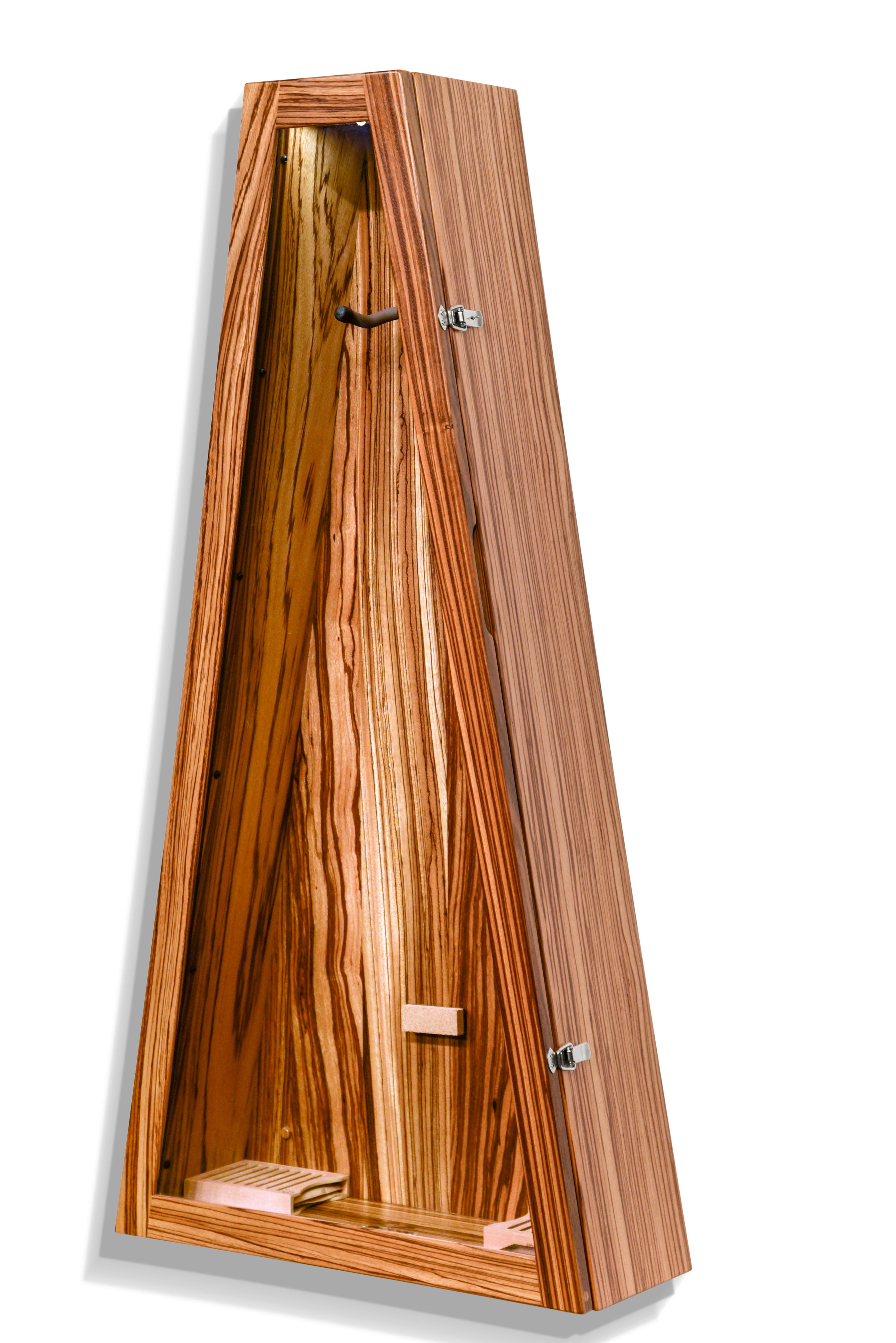 ClimaCase Triangle Humidor - Zebrawood