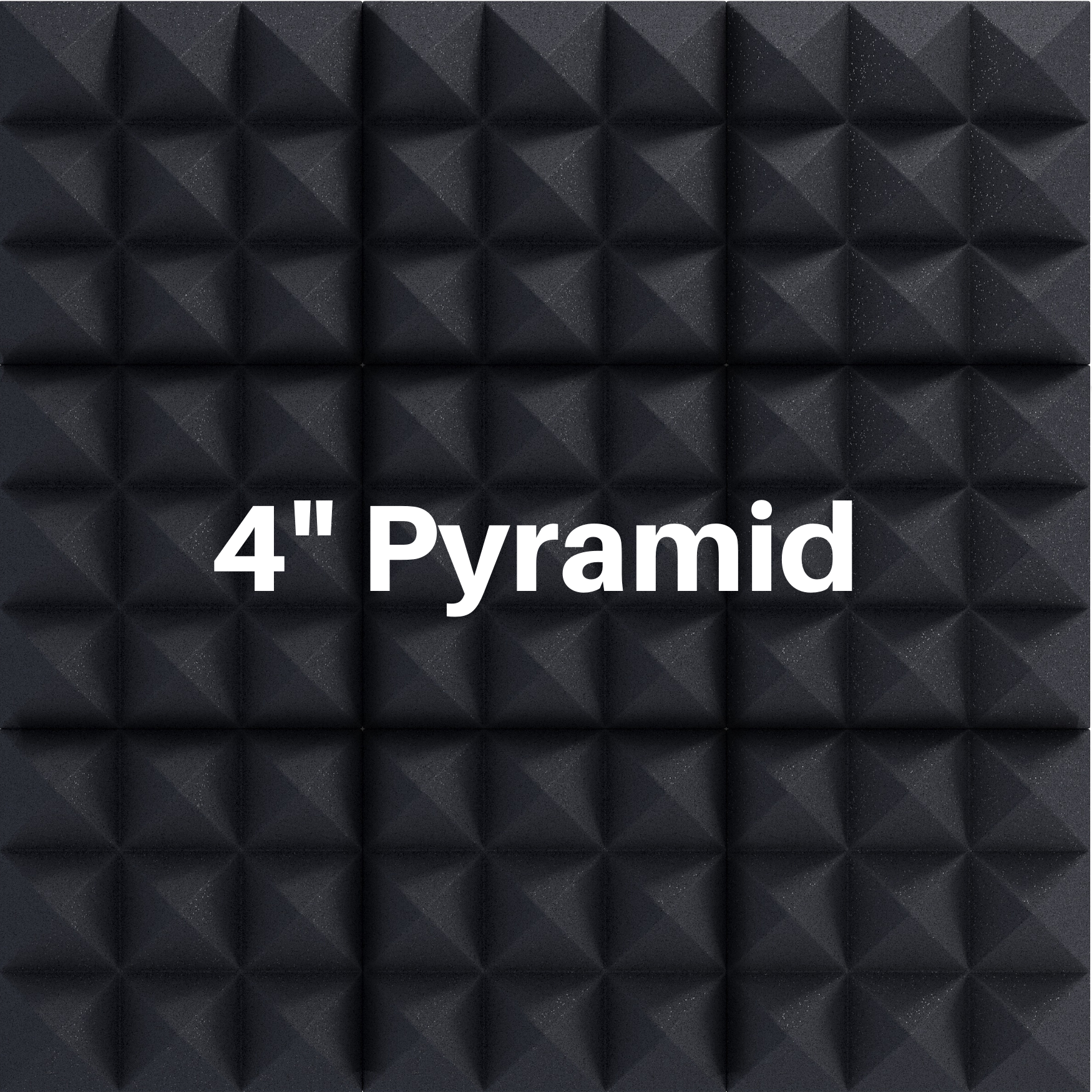 4 Inch Acoustic Foam Pyramid Style Panels - 13 Color Options