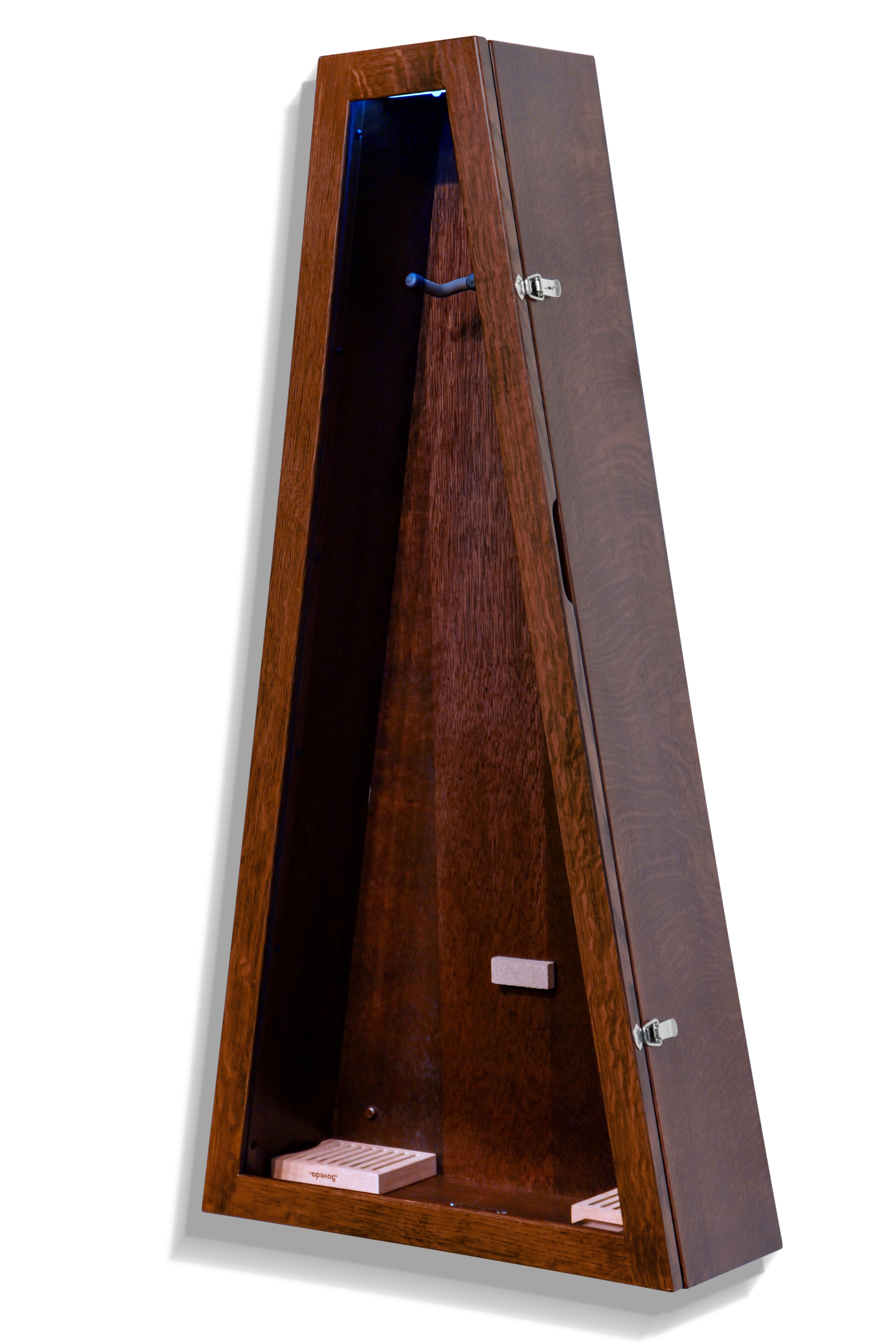 ClimaCase Triangle Humidor - Quartersawn White Oak with Onyx Stain