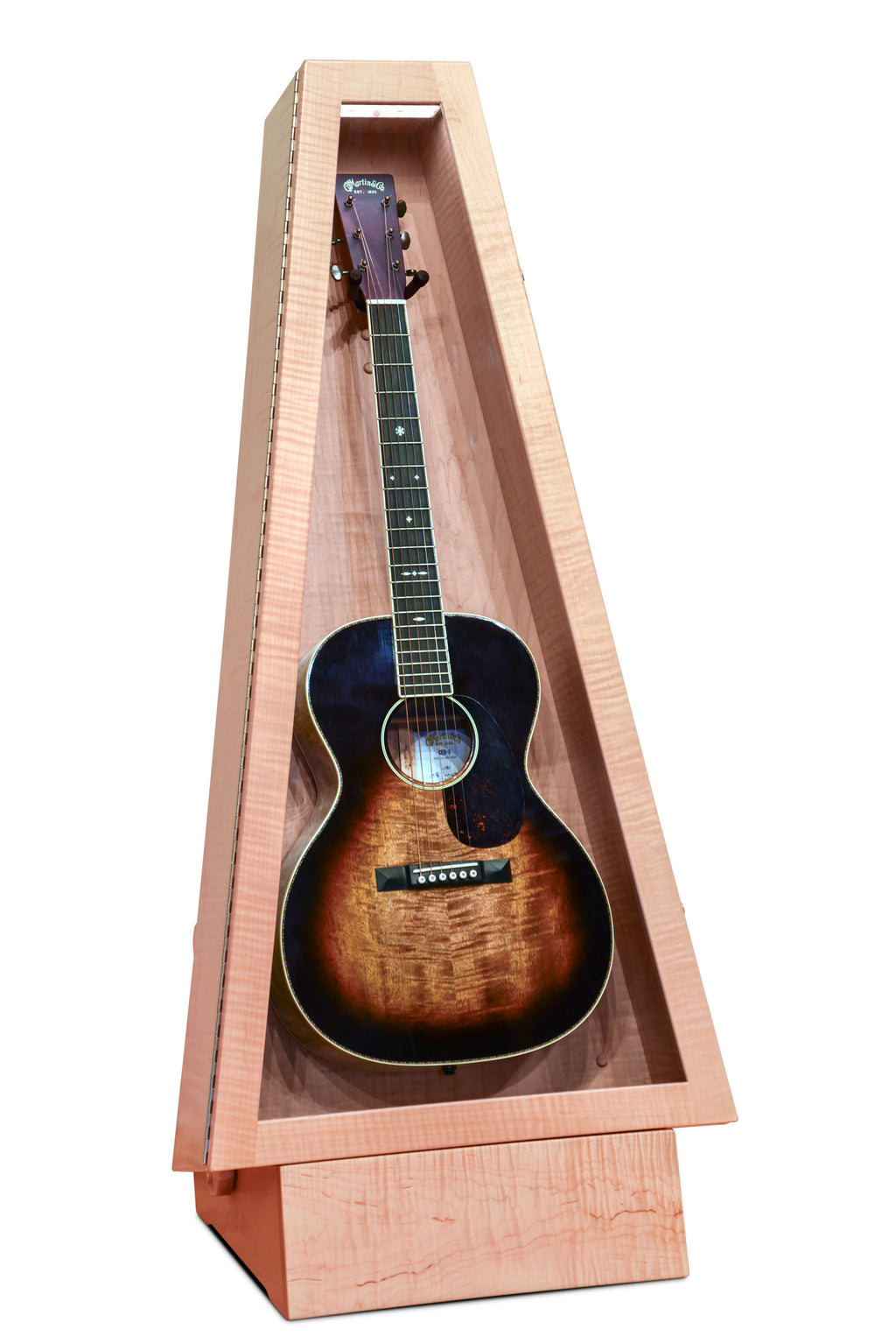 ClimaStand Triangle Humidor with Base - Flamed Maple