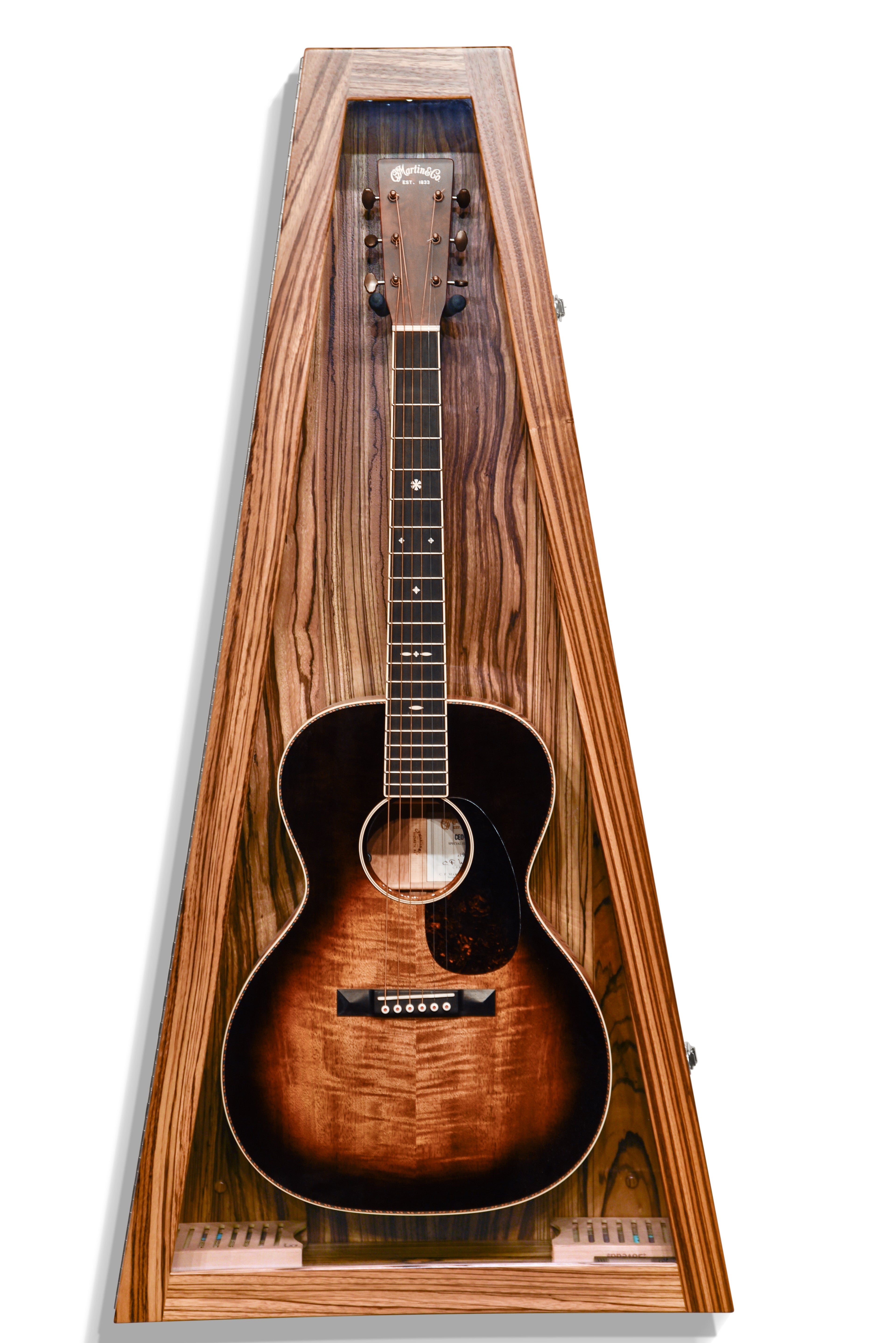 ClimaCase Triangle Humidor - Zebrawood