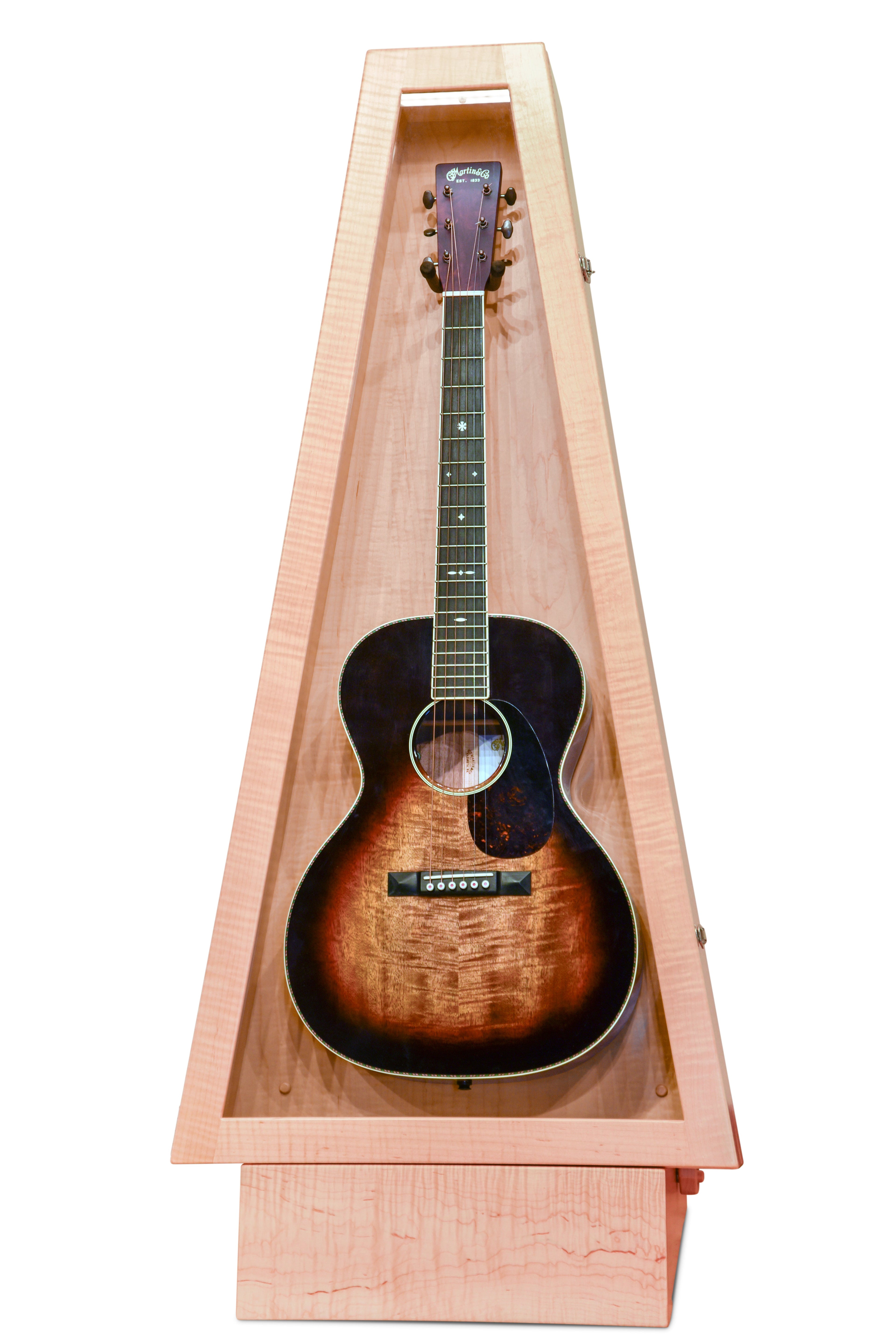 ClimaStand Triangle Humidor with Base - Flamed Maple