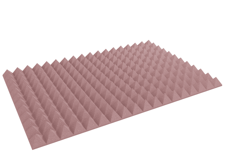 4 Inch Acoustic Foam Pyramid Style Panels - 13 Color Options