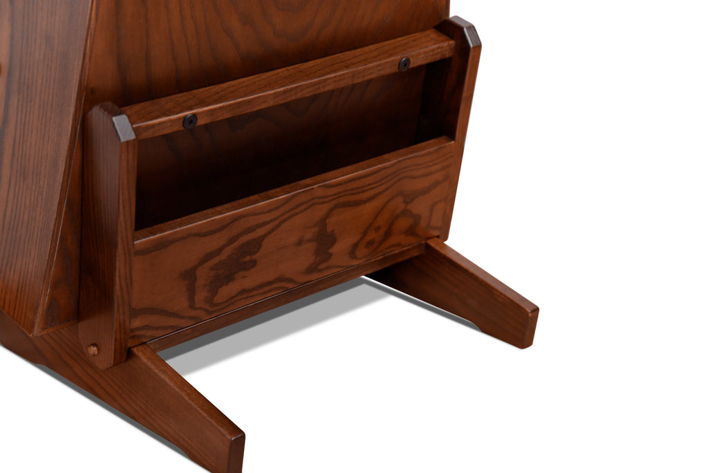 ClimaStand Triangle Humidor with Base - Northern White Ash with Coffee Stain