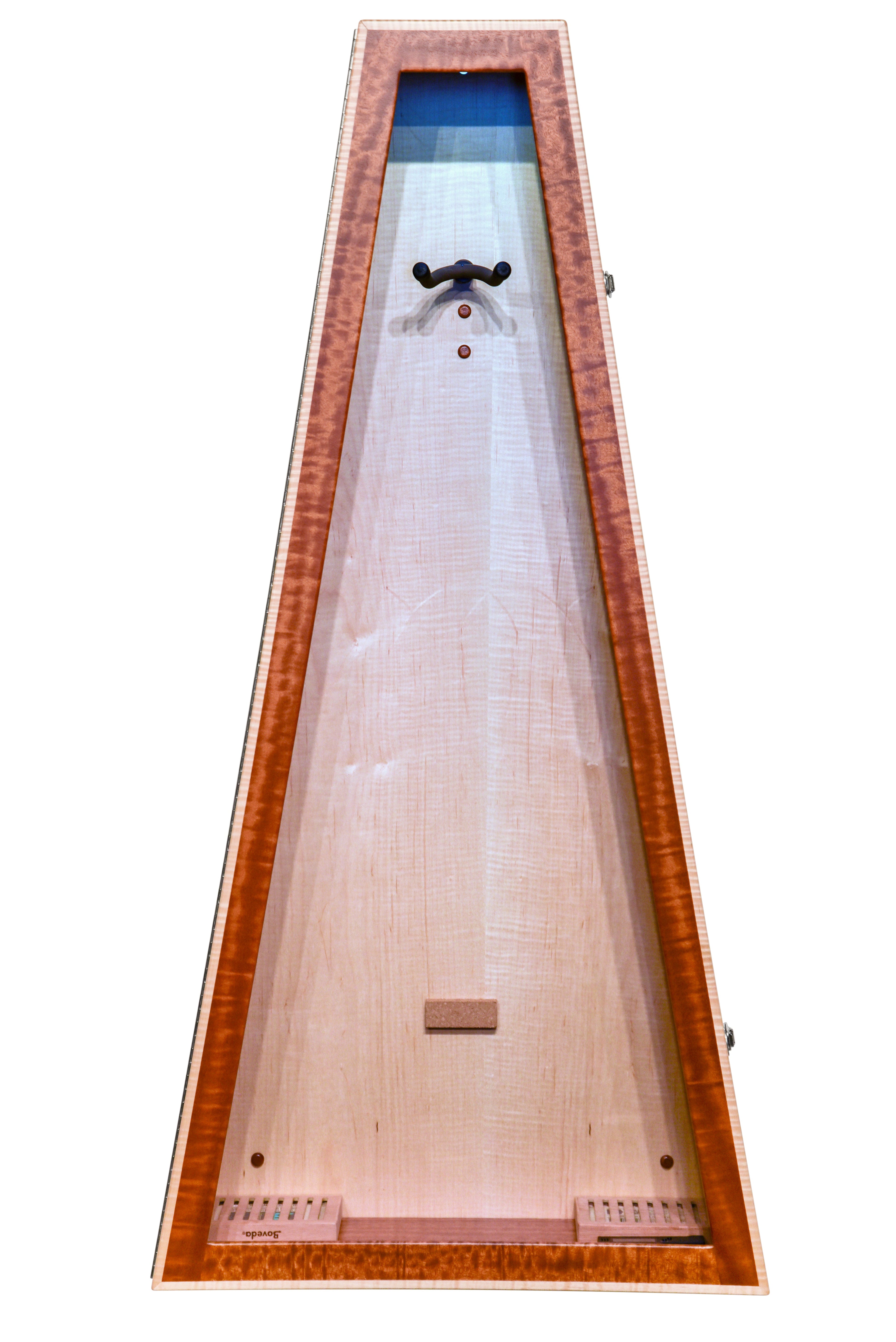 ClimaCase Triangle Humidor - Sapelle with Natural Flamed Maple Back