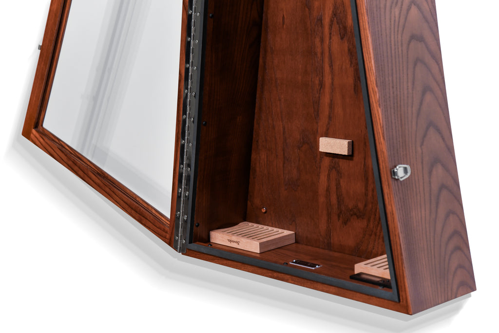 ClimaCase Triangle Humidor - Northern White Ash with Acres Stain