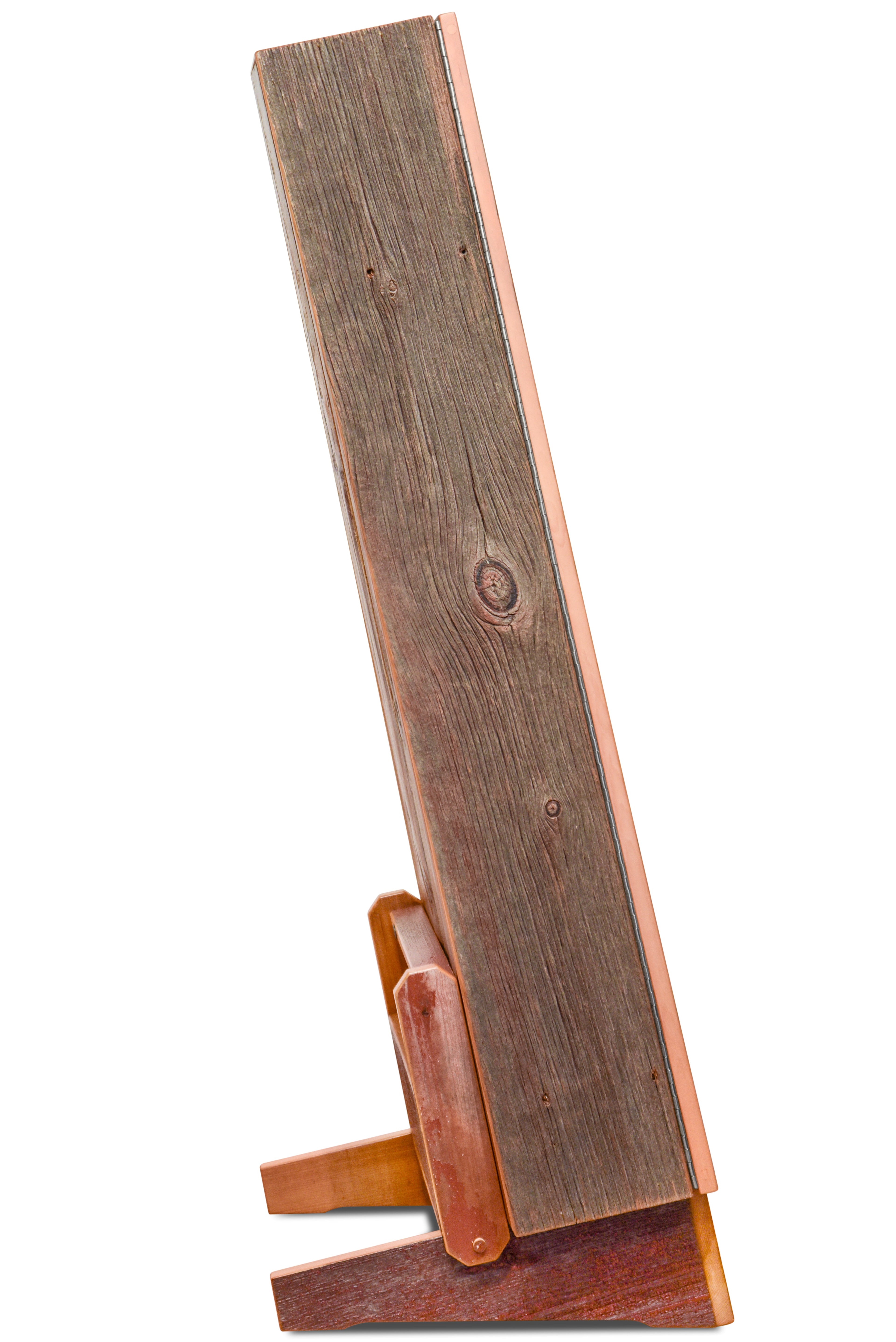 ClimaStand Triangle Humidor with Base - Reclaimed Barnwood (Red)