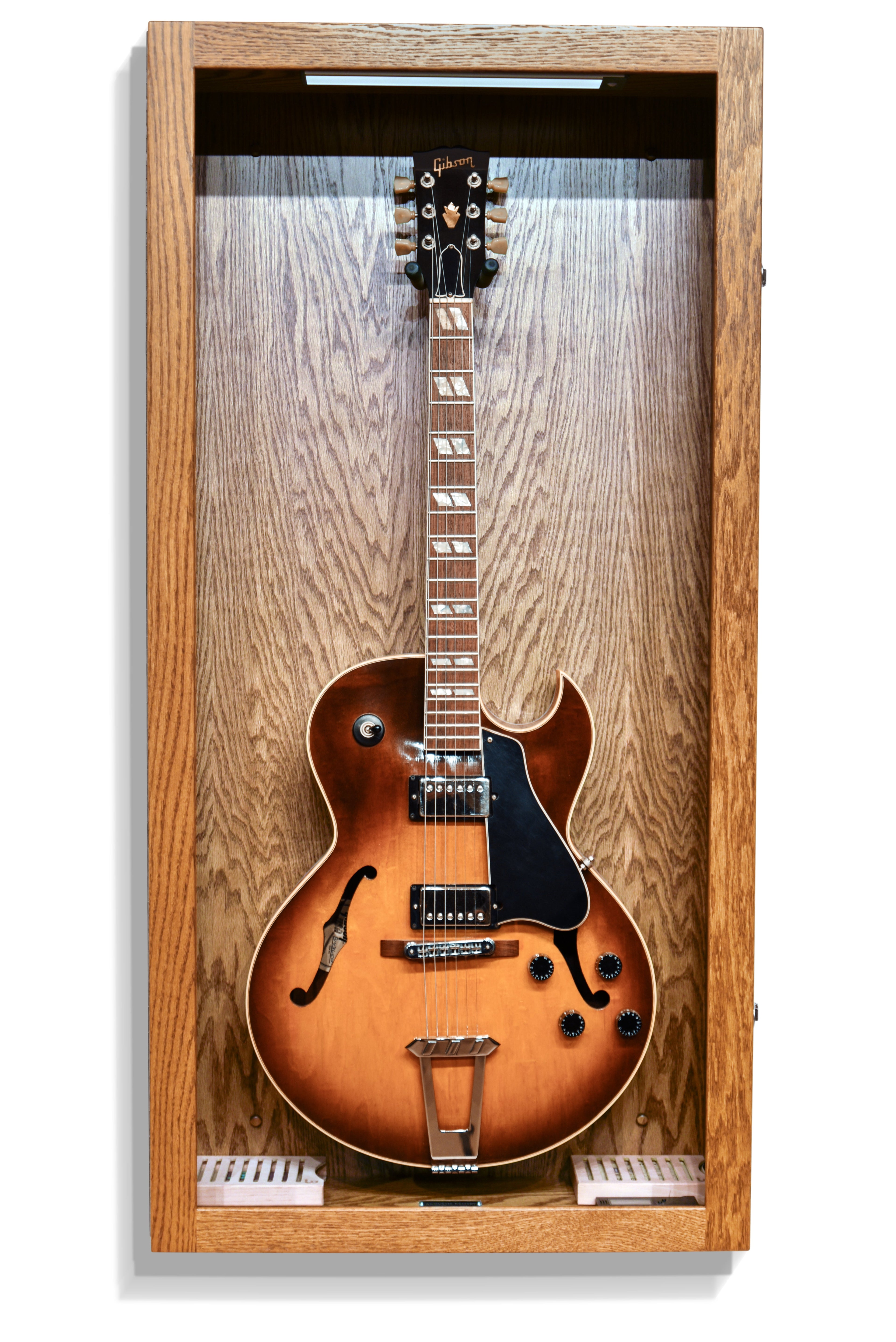 ClimaCase Rectangle Humidor - Red Oak with Golden Walnut Stain