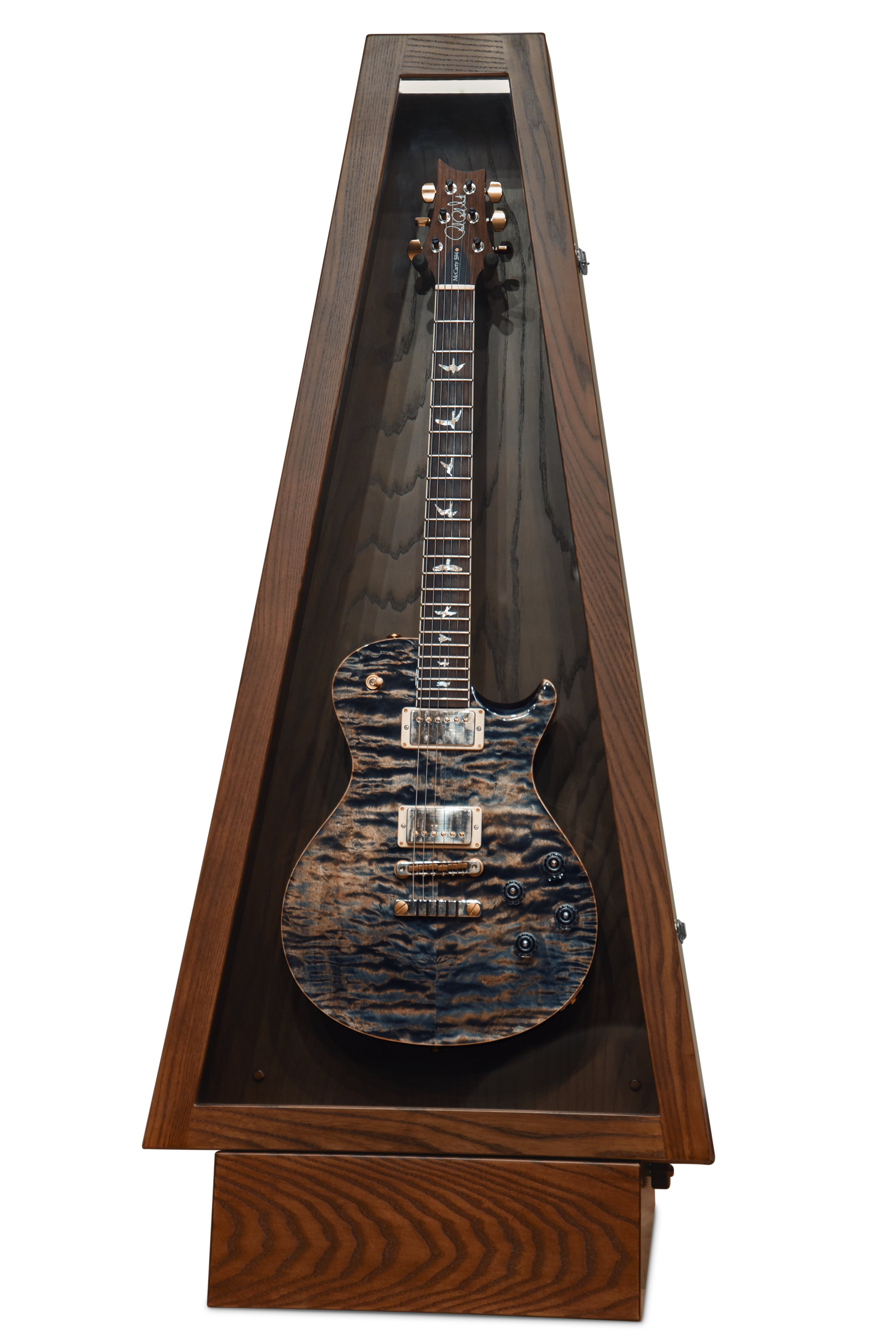 ClimaStand Triangle Humidor with Base - Northern White Ash with Coffee Stain