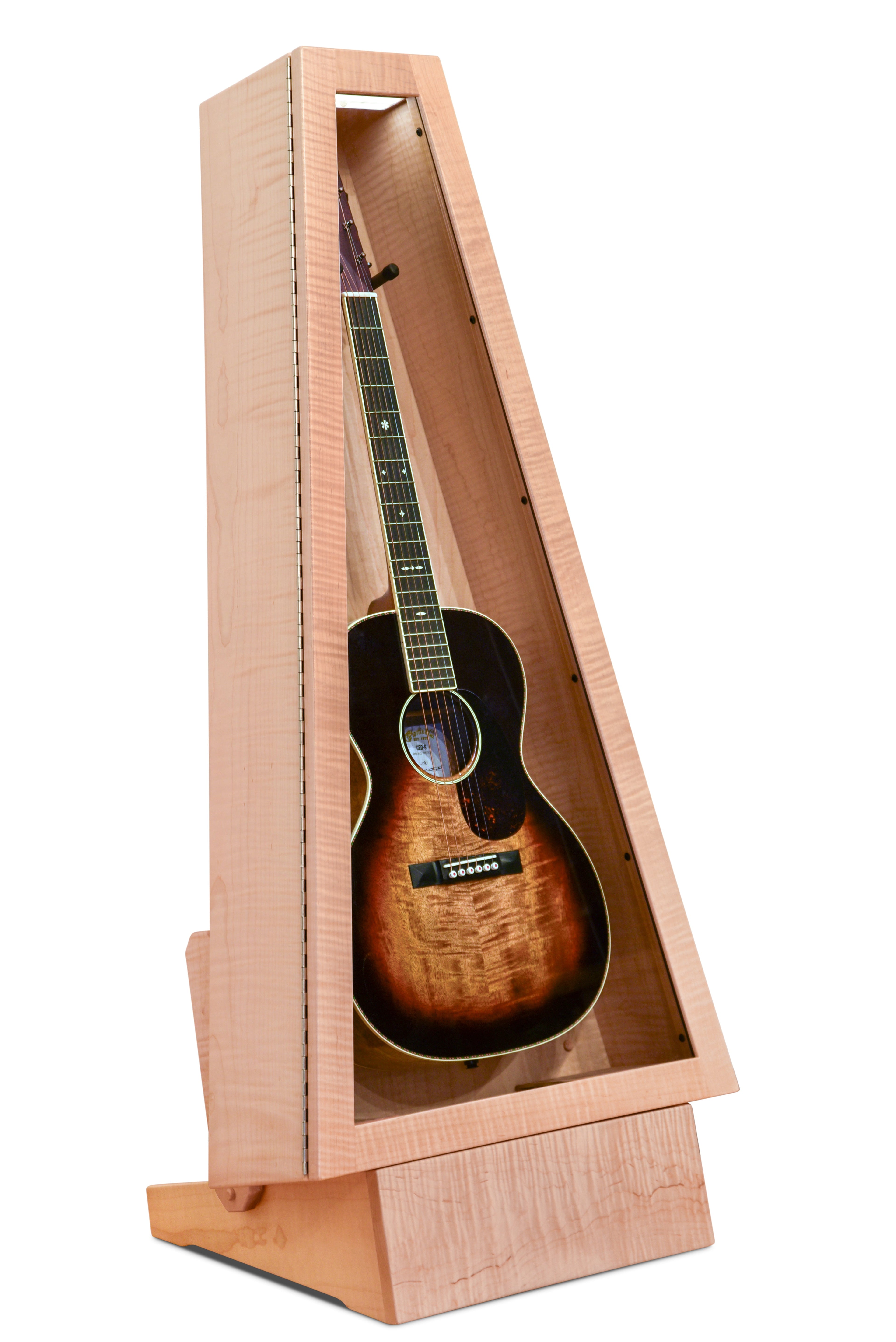 ClimaStand Triangle Humidor with Base - Flamed Maple