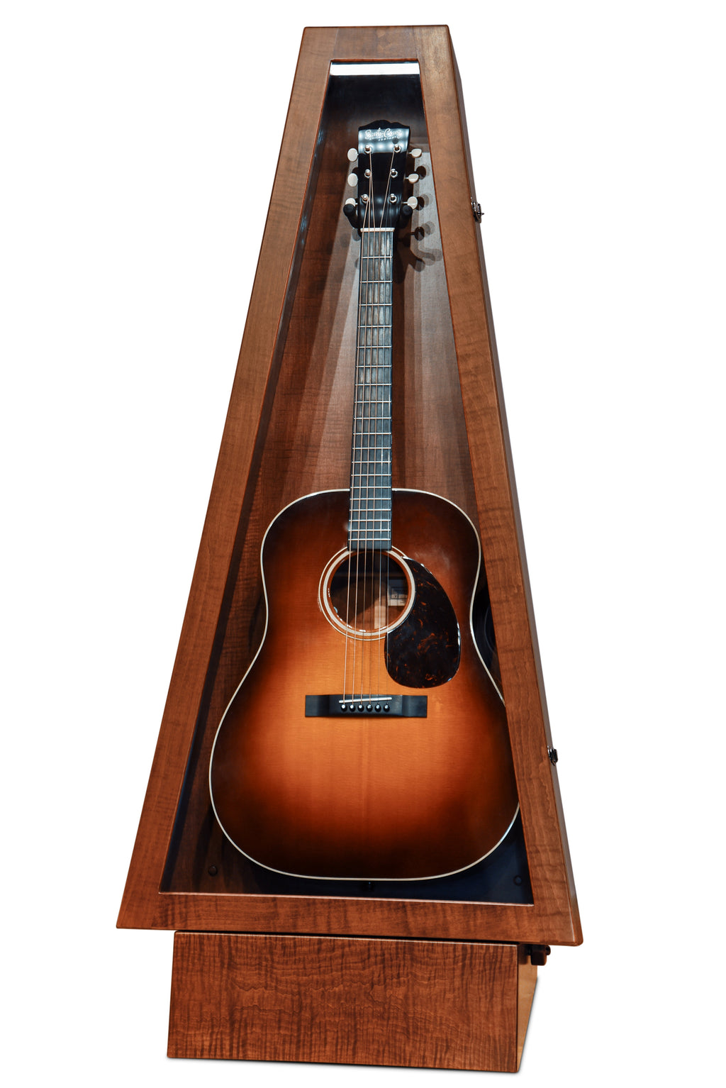 ClimaStand Triangle Humidor with Base - Flame maple with Acres Stain