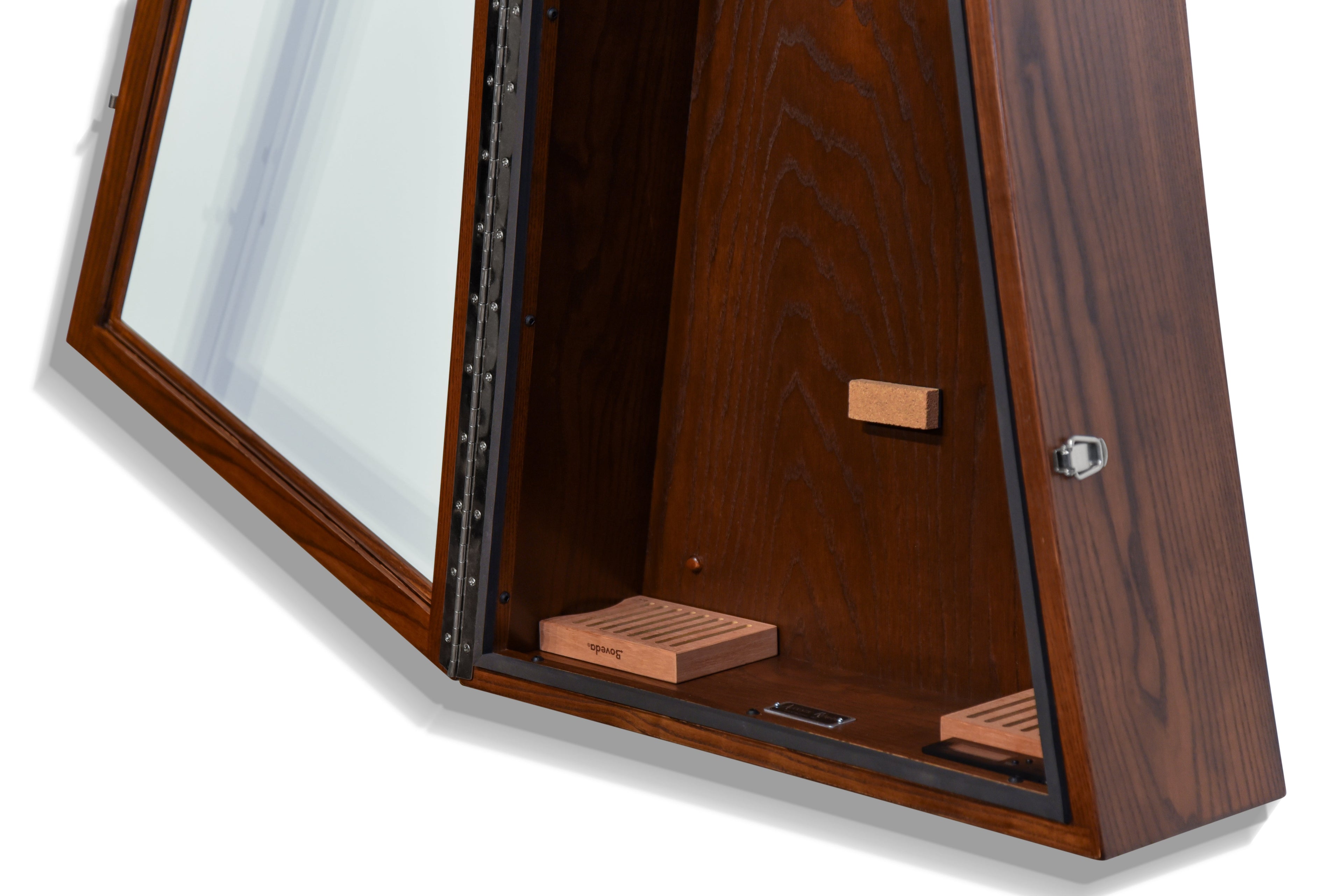 ClimaCase Triangle Humidor - Northern White Ash with Coffee Stain