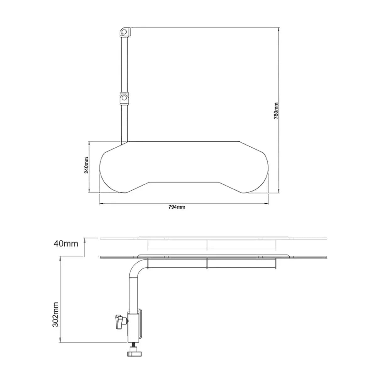 EXTREME WORKSTATION ARTICULATED KEYBOARD FOR VIRTUAL EXPERIENCE 3.0 / P1 3.0 / CHASSIS 3.0 / XT PREMIUM 3.0