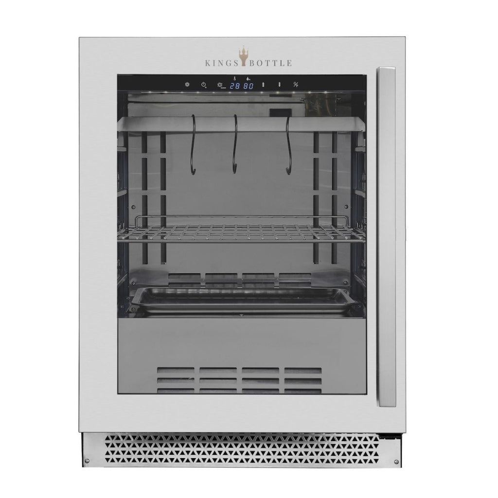 24″ Glass‑Door Meat Aging Fridge (Compact)