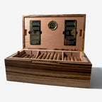 Cigar Humidor - Zebrawood with Spanish Cedar Lining - 80 Capacity