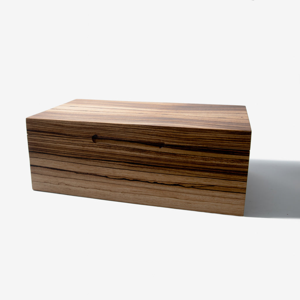 Cigar Humidor - Zebrawood with Spanish Cedar Lining - 80 Capacity