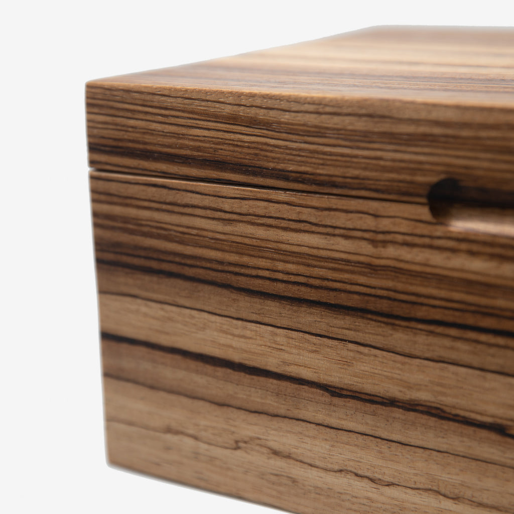 Cigar Humidor - Zebrawood with Spanish Cedar Lining - 80 Capacity