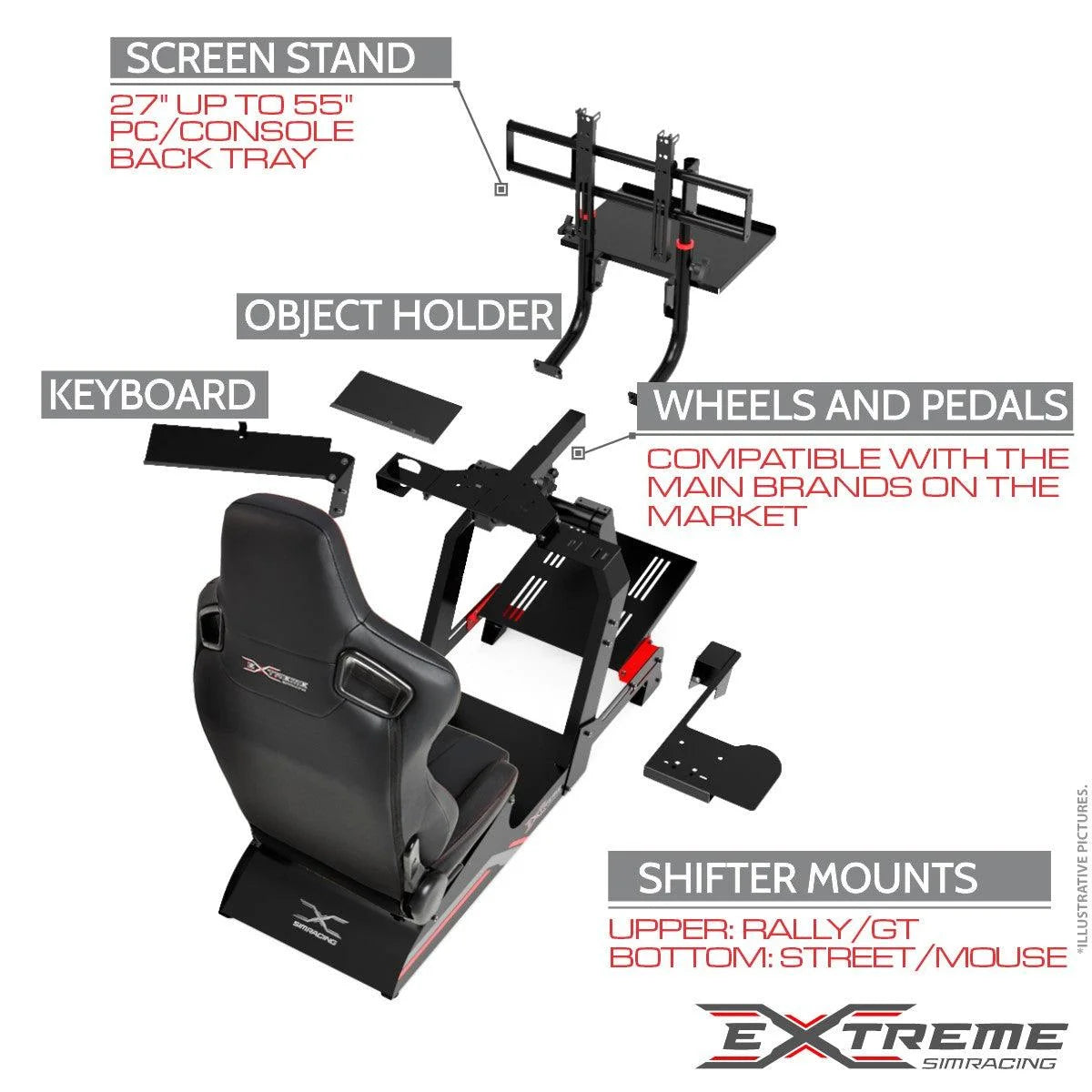 SIM RACING COCKPIT XT PREMIUM 3.0 FULL ACCESSORIES
