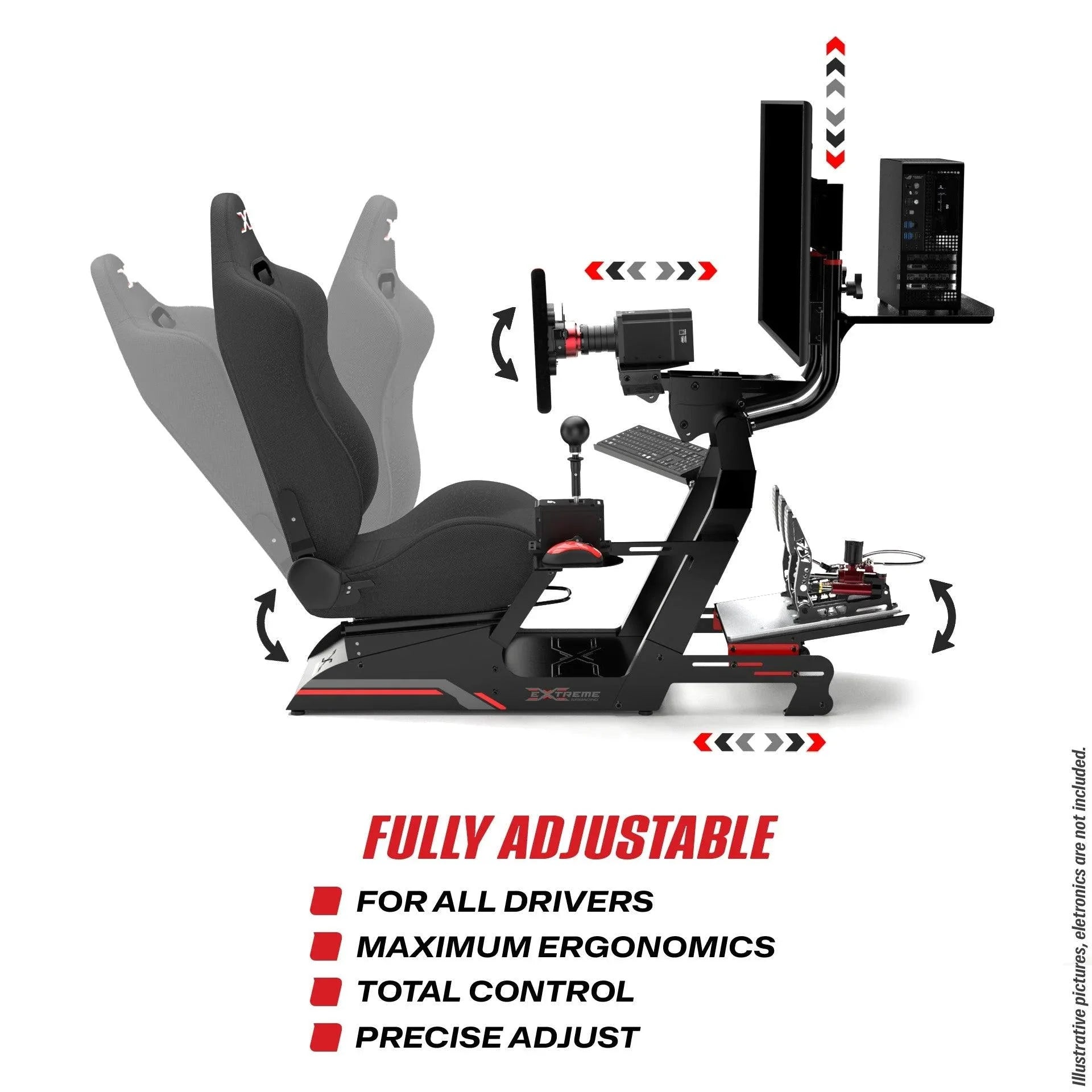SIM RACING COCKPIT XT PREMIUM LITE 3.0 FULL ACCESSORIES
