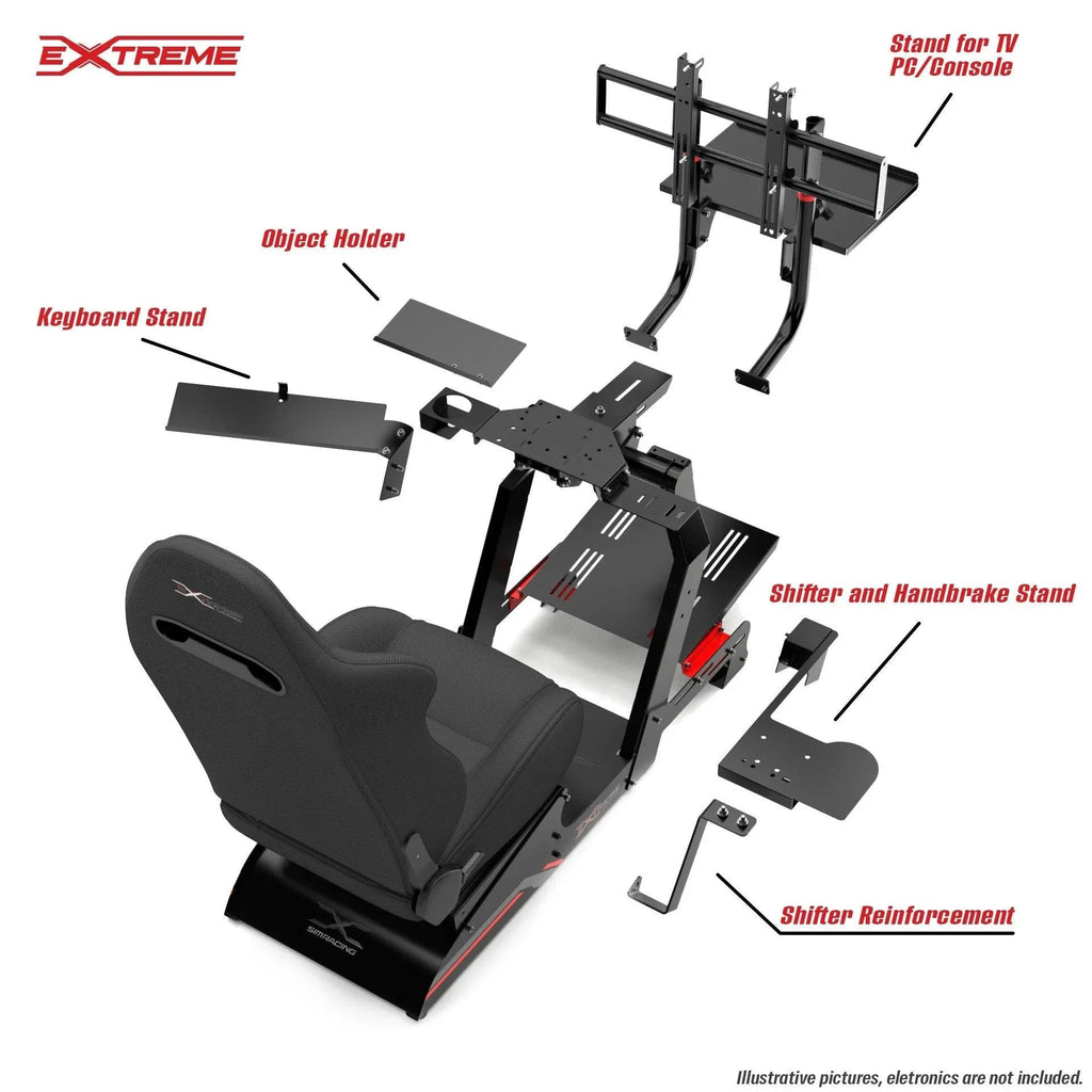 SIM RACING COCKPIT XT PREMIUM LITE 3.0 FULL ACCESSORIES