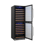 Edgestar 142 Bottle Built-In Dual Zone Double Door Wine Cooler With Door Lock, 24" [CWR1553DD] (SAK30742)