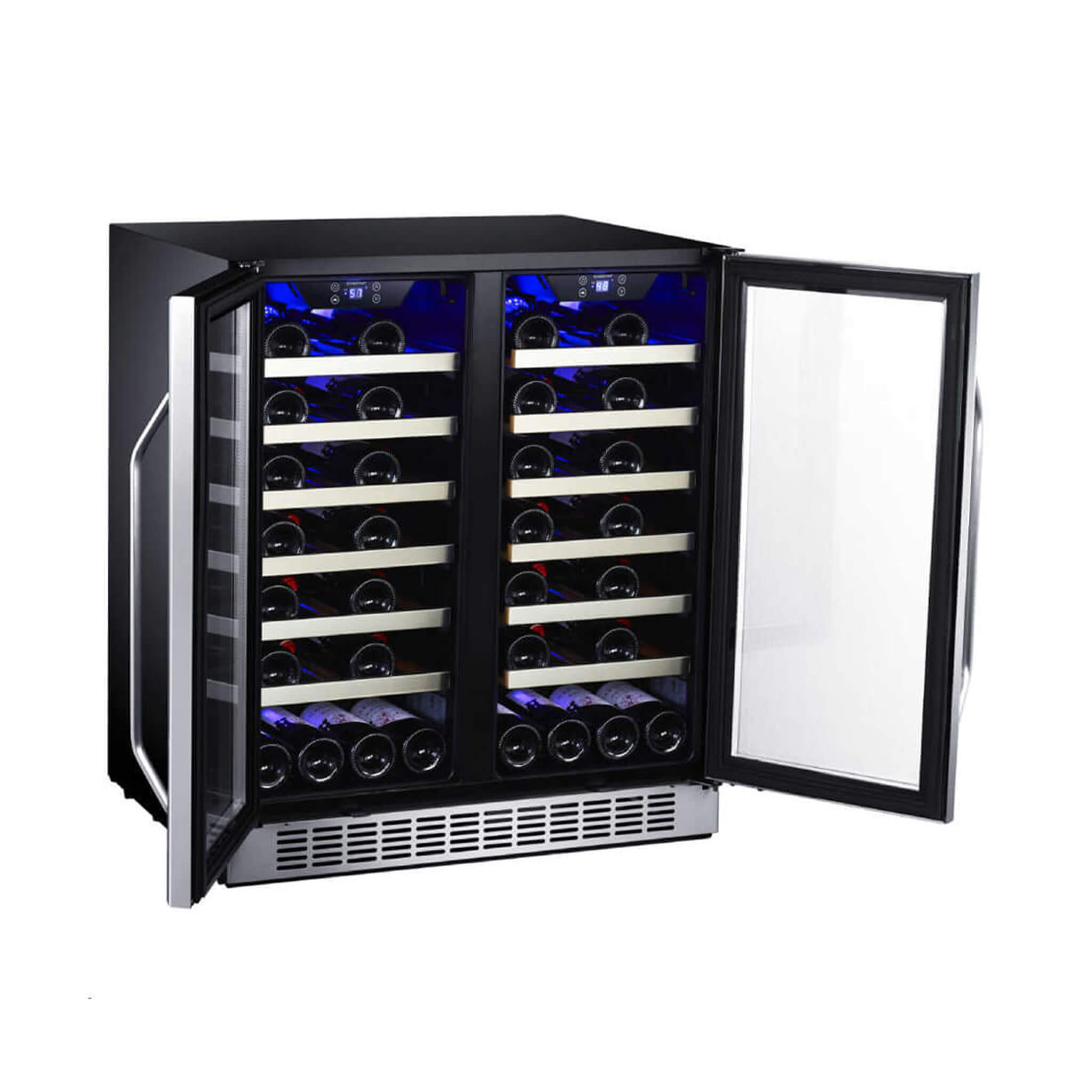 Edgestar 30" Wide 56 Bottle Capacity Built-In French Door Wine Cooler With Door Locks [CWR5631FD] (SAK56381)