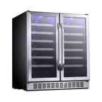 Edgestar 30" Wide 56 Bottle Capacity Built-In French Door Wine Cooler With Door Locks [CWR5631FD] (SAK56381)