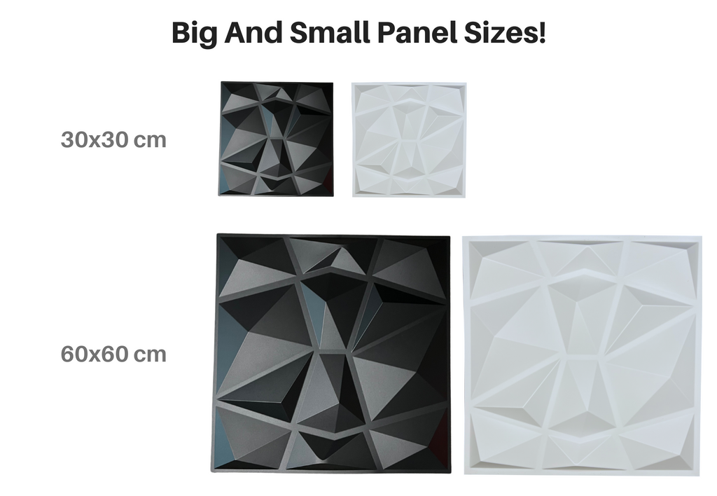 12 Pack - PVC Geometric 3D Wall Panel For Sound Diffusion - Modern 3D Design For Walls And Ceilings