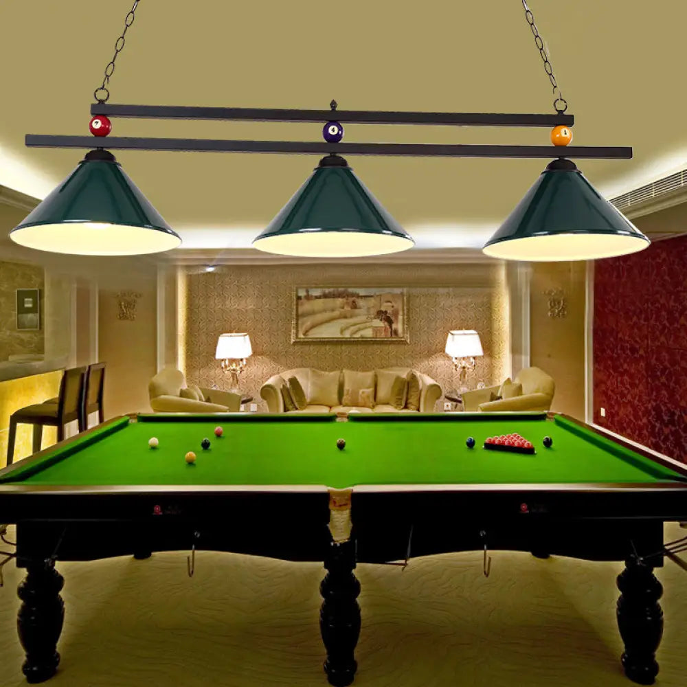 DecorBites™ Metal Hanging Island Light - Industrial Billiard Club Pendant