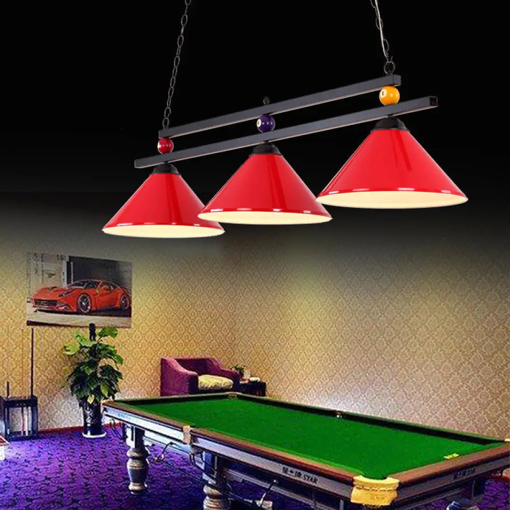 DecorBites™ Metal Hanging Island Light - Industrial Billiard Club Pendant