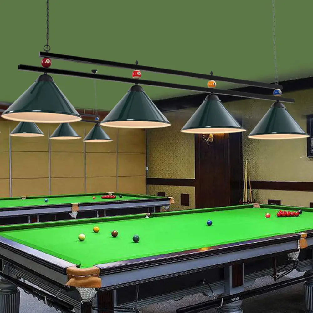 DecorBites™ Metal Hanging Island Light - Industrial Billiard Club Pendant