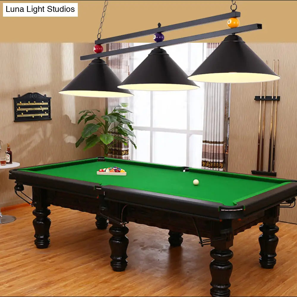 DecorBites™ Metal Hanging Island Light - Industrial Billiard Club Pendant
