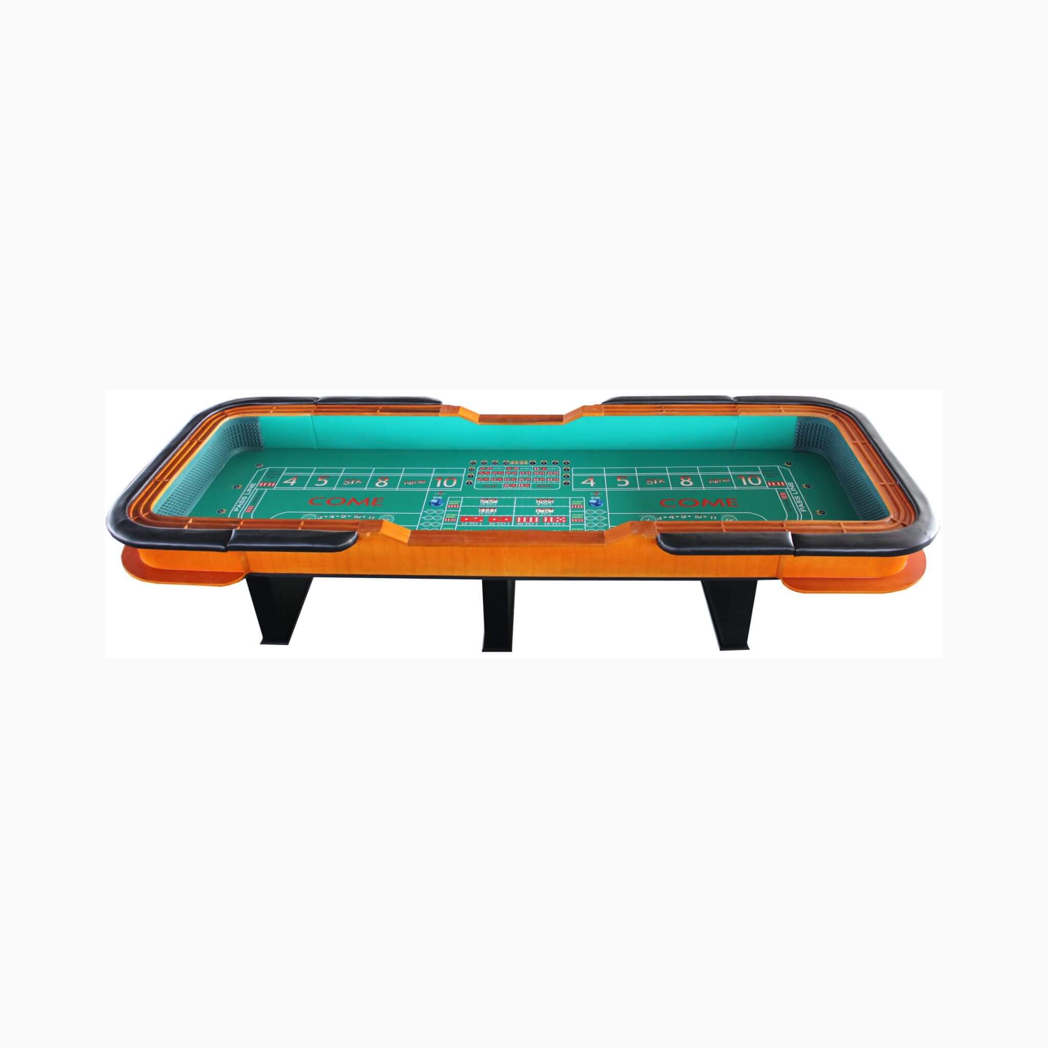 Professional 12FT Craps Table With Full Drink Rail And Padded Rim Cover (SAK76258)