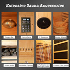 Rövia Luma 2-Person Indoor Hybrid Sauna Room With Infrared And 3.5KW Steam Heaters (SAK83750)