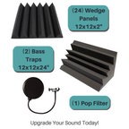 Small Vocal Booth Acoustic Foam Bundle - DIY Vocal Booth Acoustic Treatment